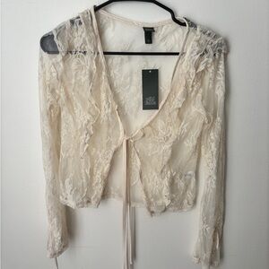 Wild Fable Cream Lace Blouse